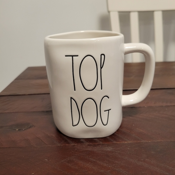 Rae Dunn TOP DOG white mug BNWT - Picture 1 of 3